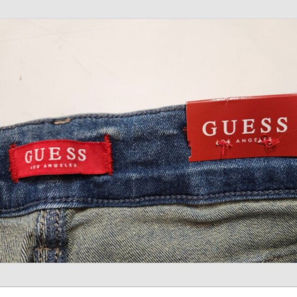 Guess Sarah Skinny Low- Rise Distressed Jeans Medium Vintage Wash - Picture 14 of 16